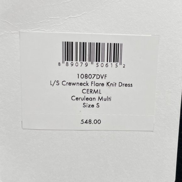 NWT DVF Crewneck Flare Knit Midi Dress Size Small - Picture 9 of 14